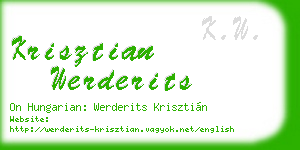 krisztian werderits business card